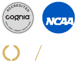 NCAA WASC and Cognia accredidation logos
